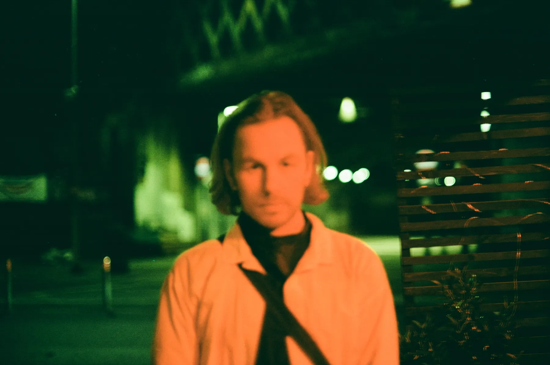 Portrait in green light