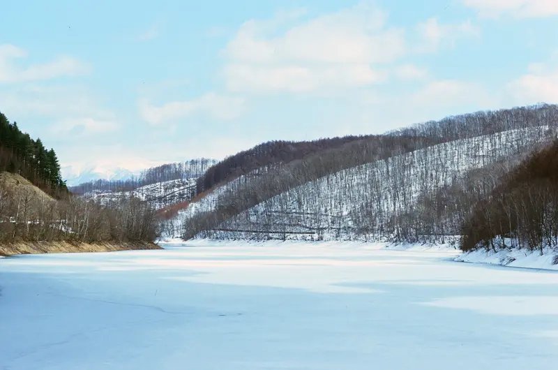 Frozen lake