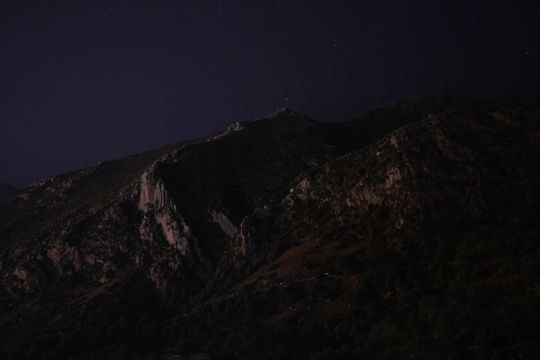 Mountains at night