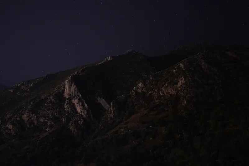 Mountains at night